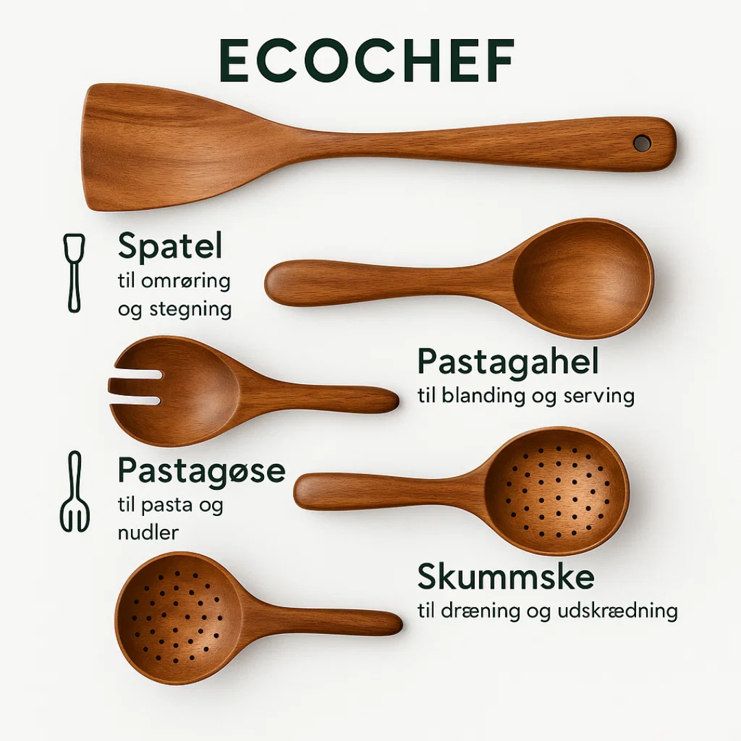 Louche en bois avec un design scandinave épuré