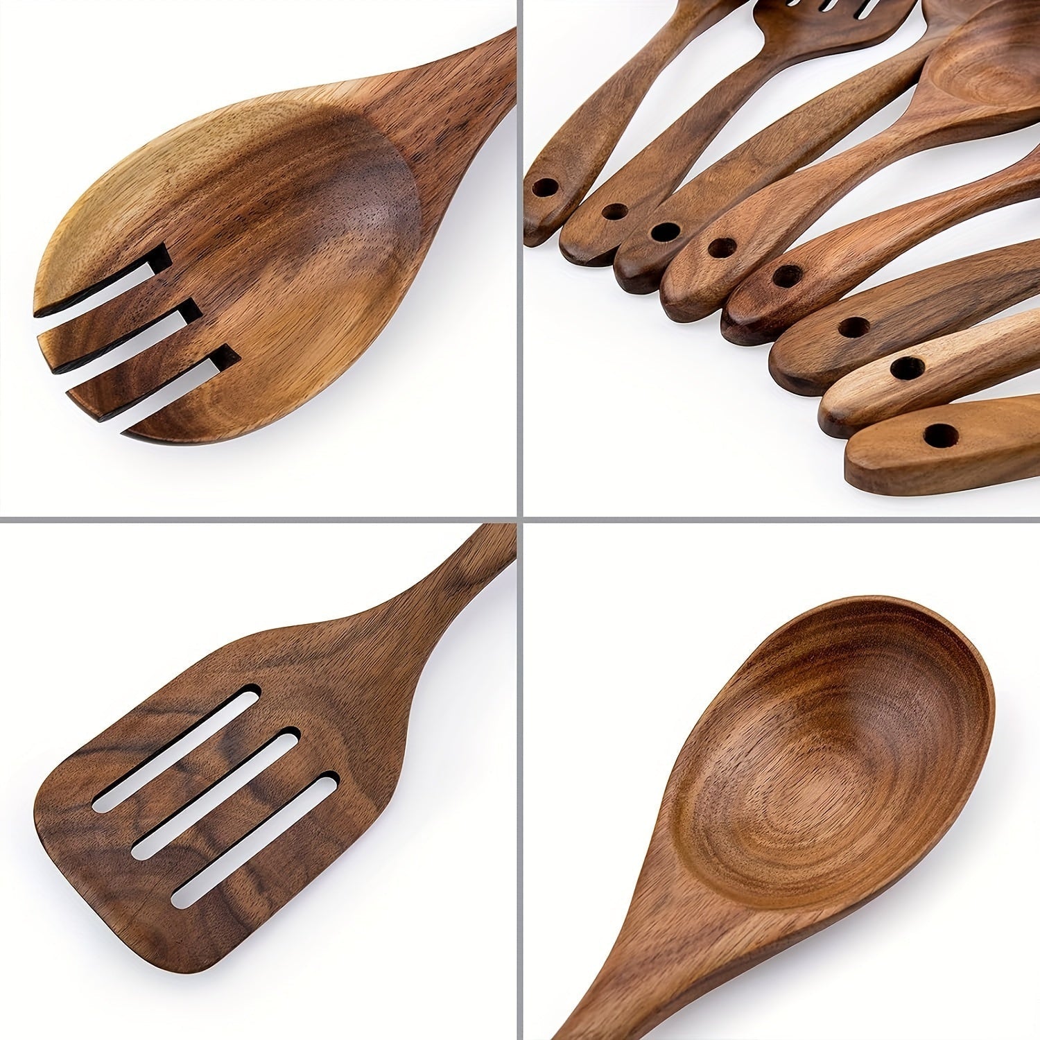 Spatule en bois d'acacia posée sur une table