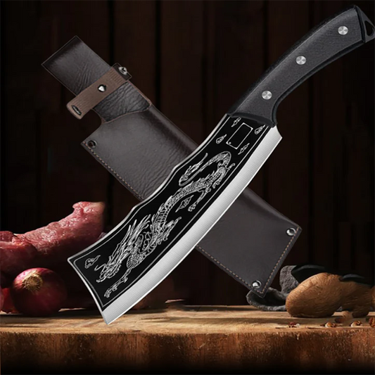 Couteau équilibré avec détails artisanaux et gravure 3D