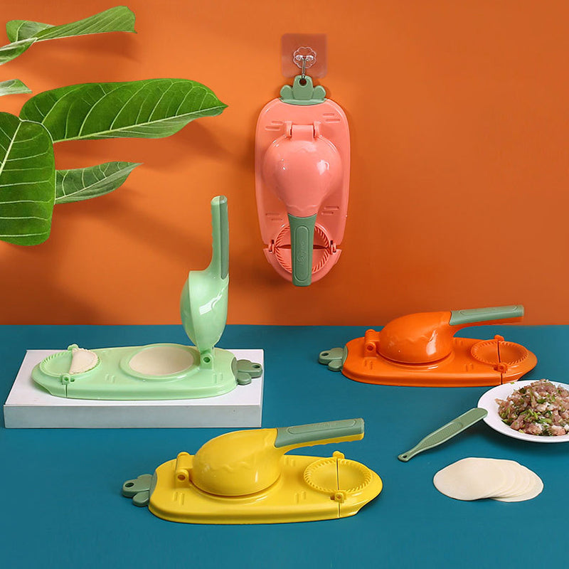 Mouleur à knödel en plastique blanc avec détails visibles