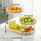 Panier à fruits doré à trois niveaux avec design ventilé