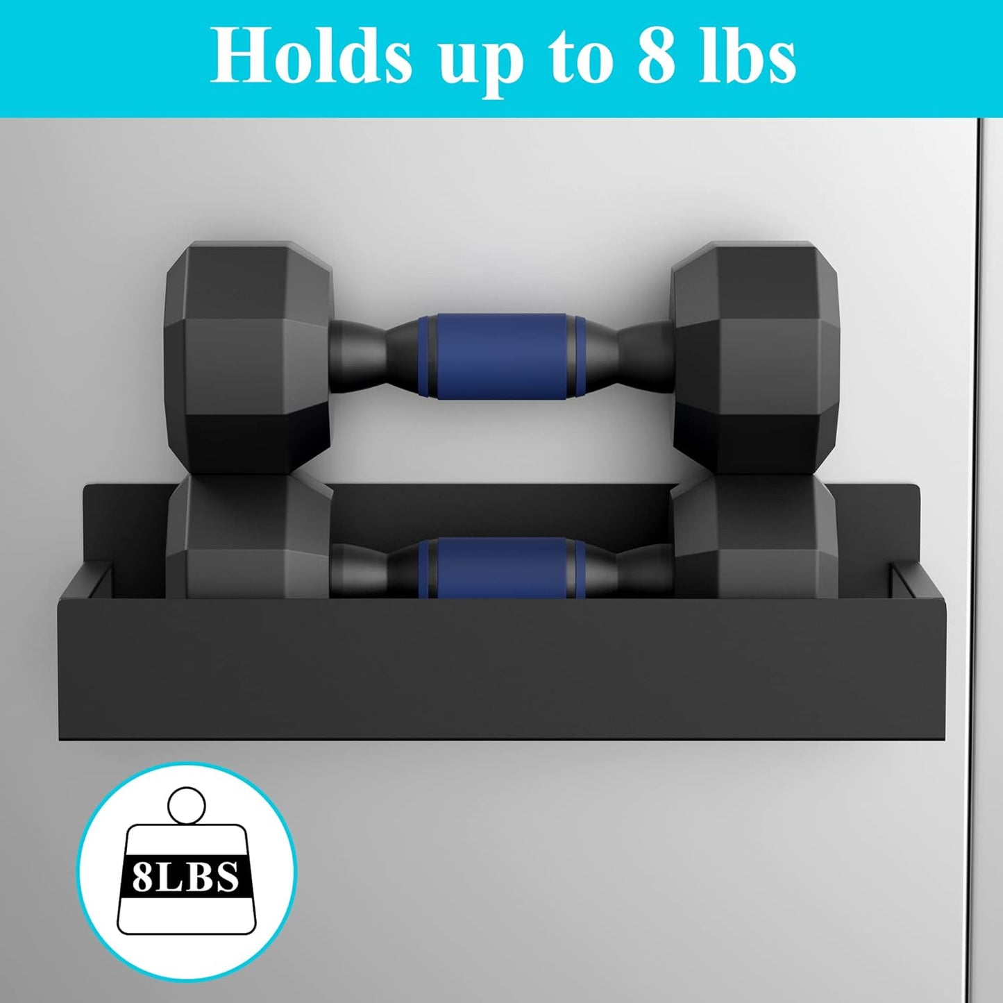 Étagères magnétiques noires fixées sur un réfrigérateur en acier