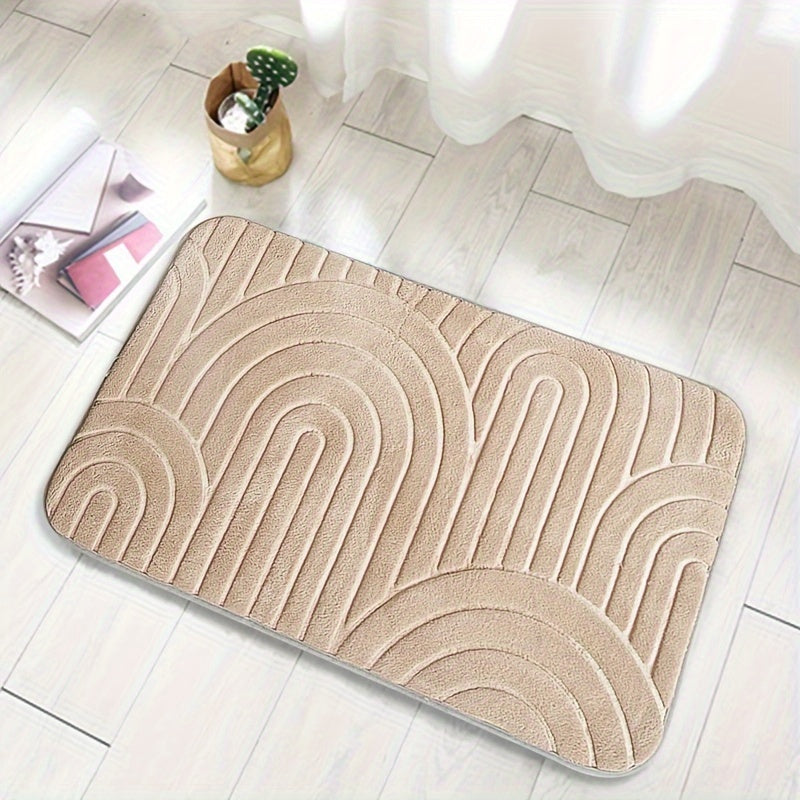 Vue latérale du tapis montrant l'épaisseur et la texture douce
