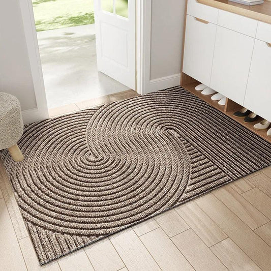 Tapis de porte facile à nettoyer avec brosse