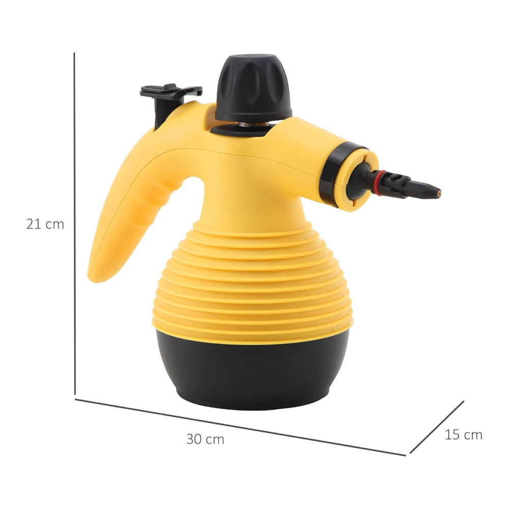 Nettoyeur à vapeur en train de nettoyer une surface en verre