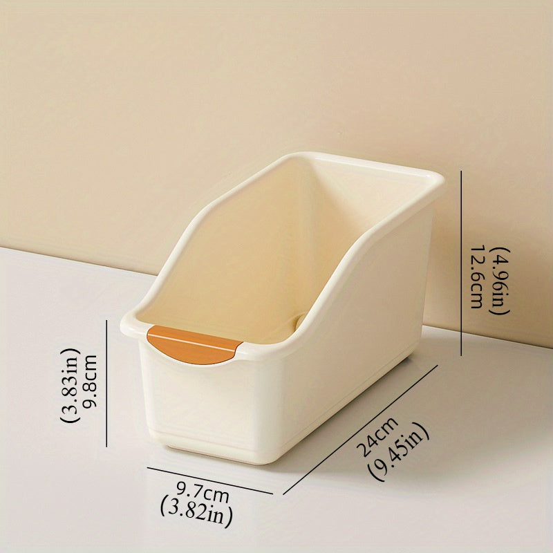 Panier de rangement en plastique avec design courbé