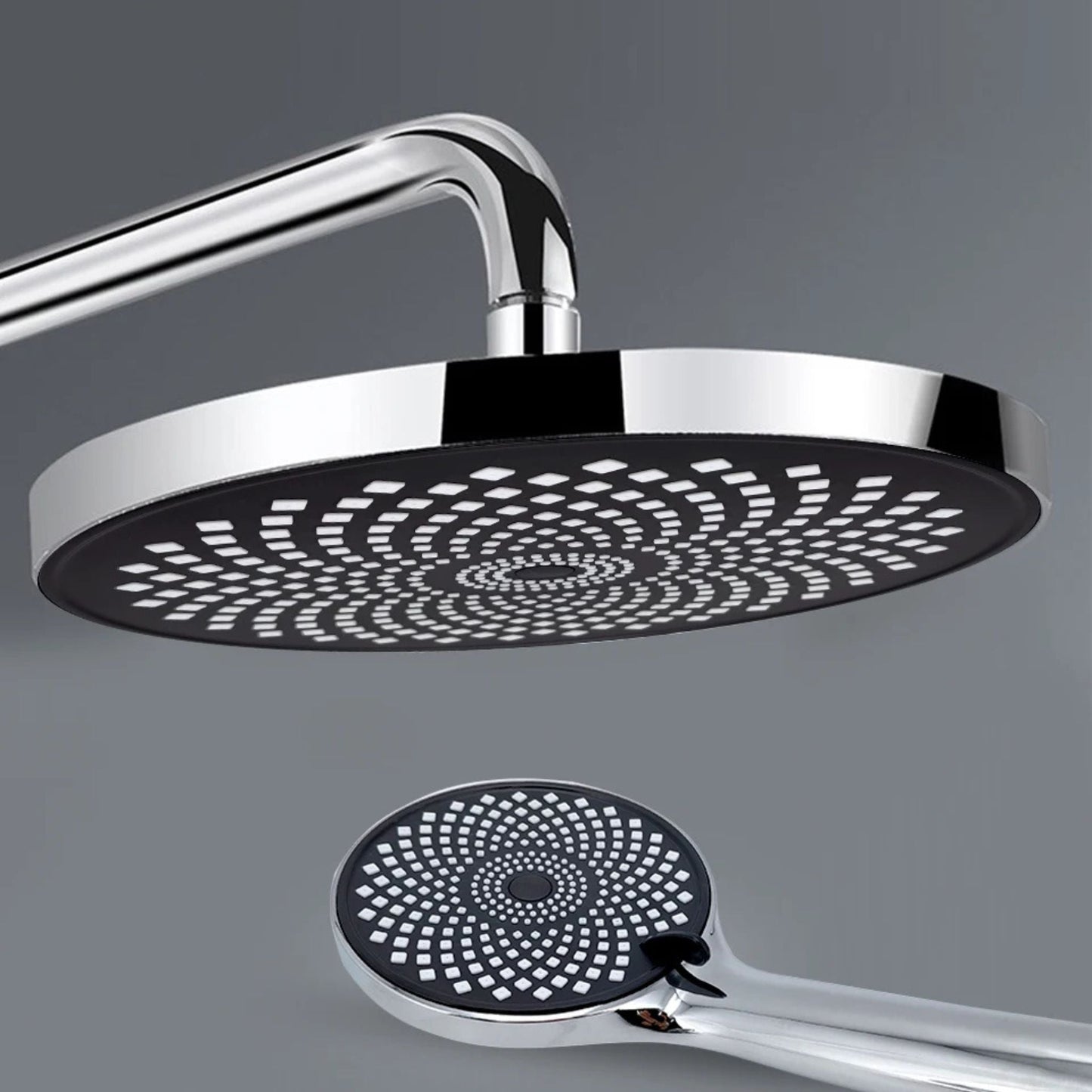Pomme haute effet pluie, dimensions 35 x 14 cm, pour douche relaxante