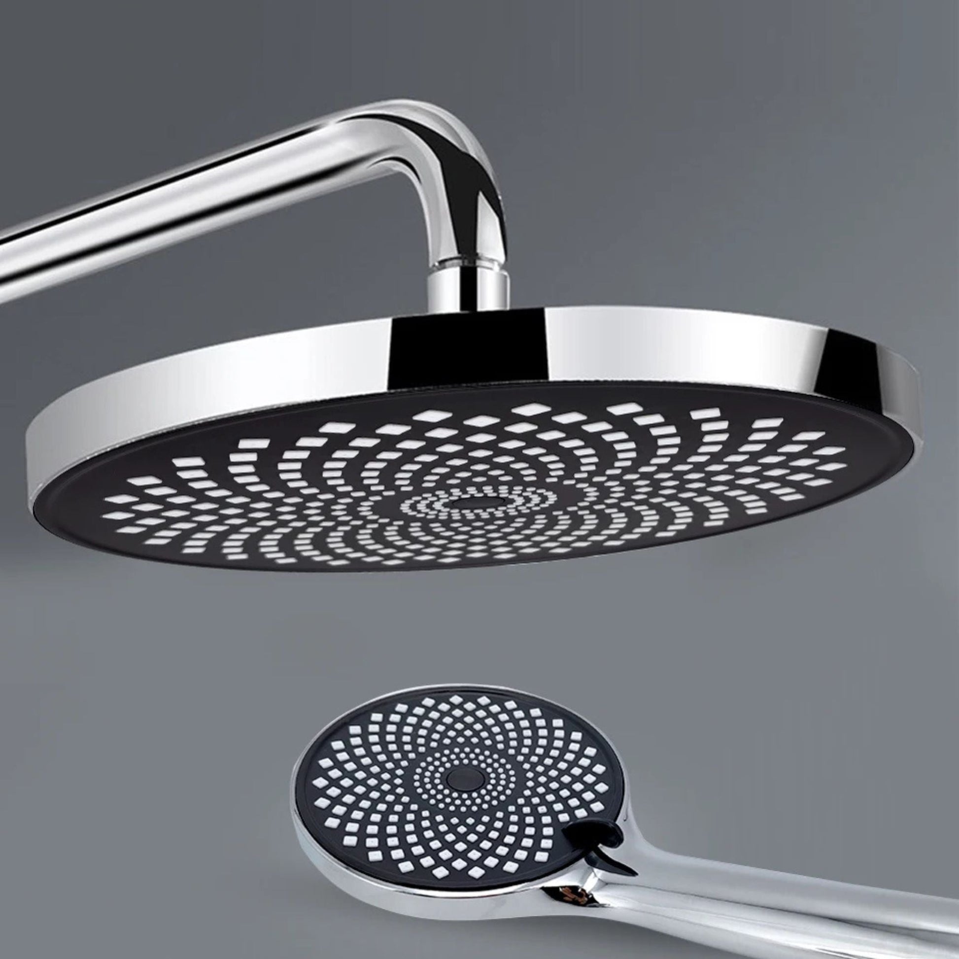 Pomme haute effet pluie, dimensions 35 x 14 cm, pour douche relaxante