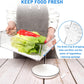 Boîtes de rangement transparentes avec aliments à l'intérieur