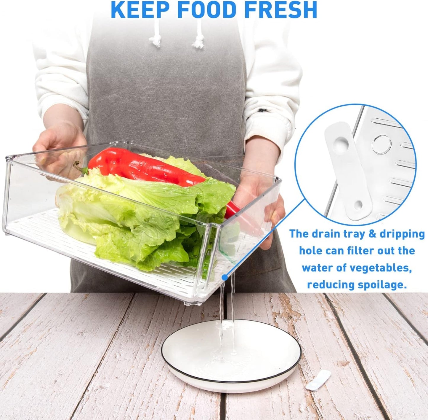 Boîtes de rangement transparentes avec aliments à l'intérieur