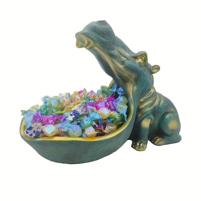 Vue latérale de l'hippopotame servant de bac à clés