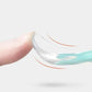 Cuillère bébé en silicone orange, adaptée aux petites mains