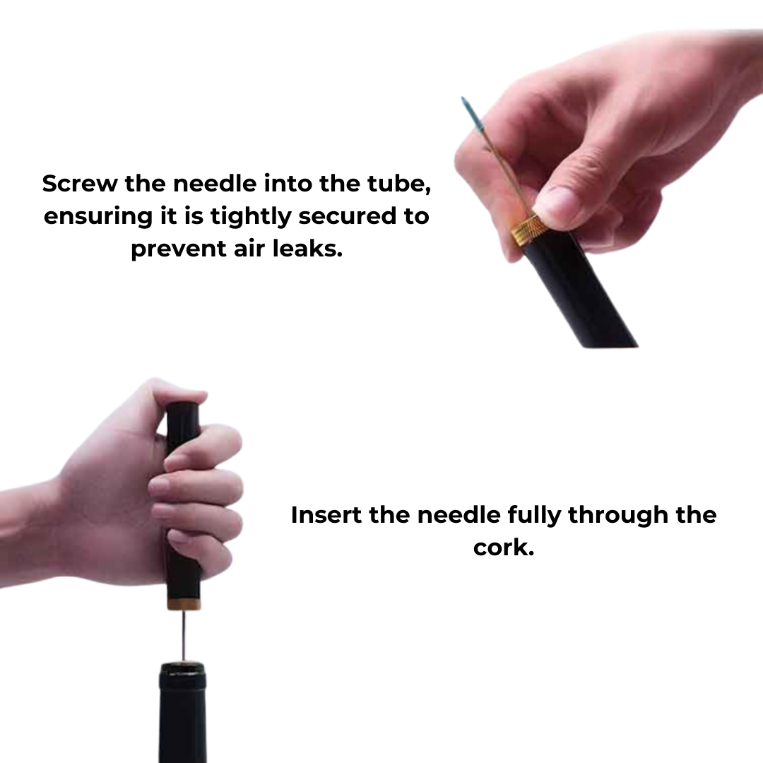 Vue latérale du tire-bouchon montrant son design compact et élégant