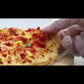Roulette à pizza en acier inoxydable vue de dessus