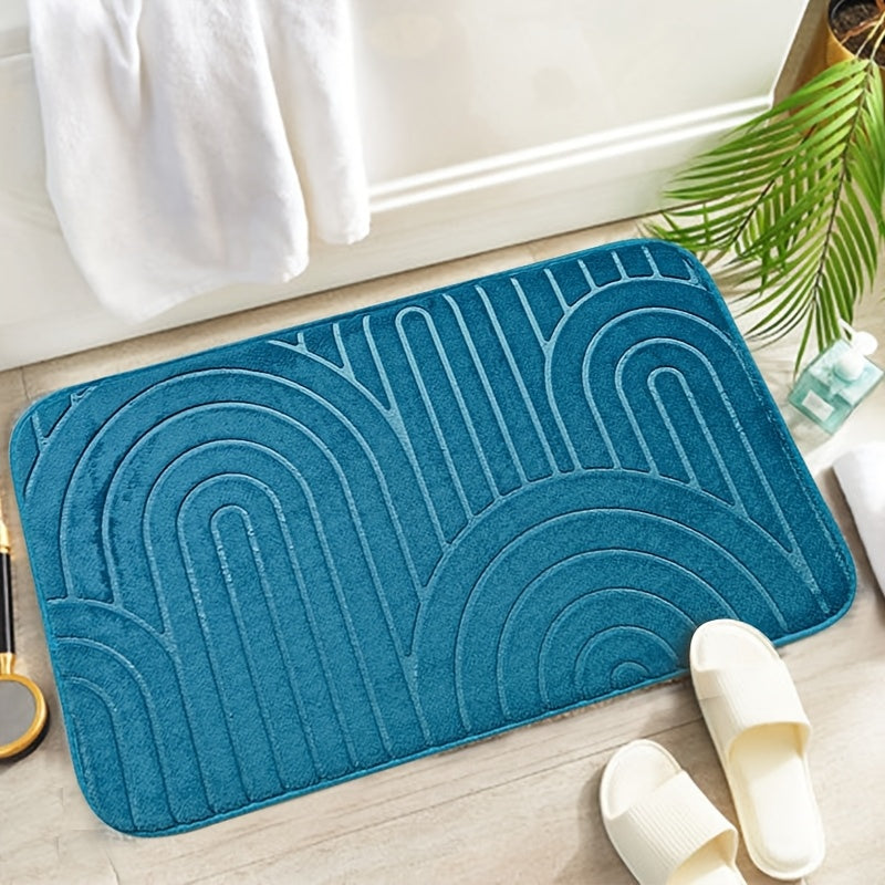 Motif géométrique du tapis en gros plan, accentuant les formes