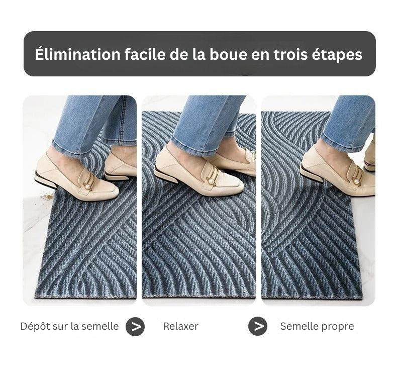 Tapis de porte en PVC avec texture antidérapante