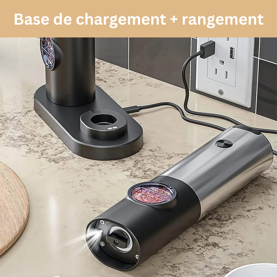 Moulin électrique sur base de chargement USB