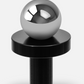 Bouton de meuble en laiton et acier inoxydable, finition chrome satiné