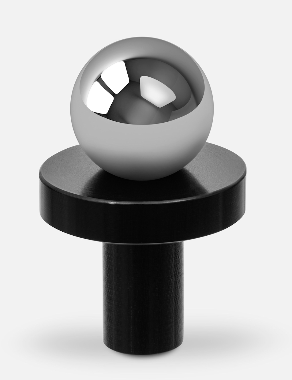 Bouton de meuble en laiton et acier inoxydable, finition chrome satiné