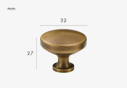 Gros plan sur la texture du bouton en bronze brossé