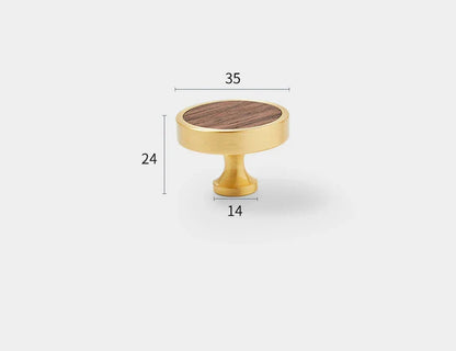 Ensemble de boutons or brossé pour armoire