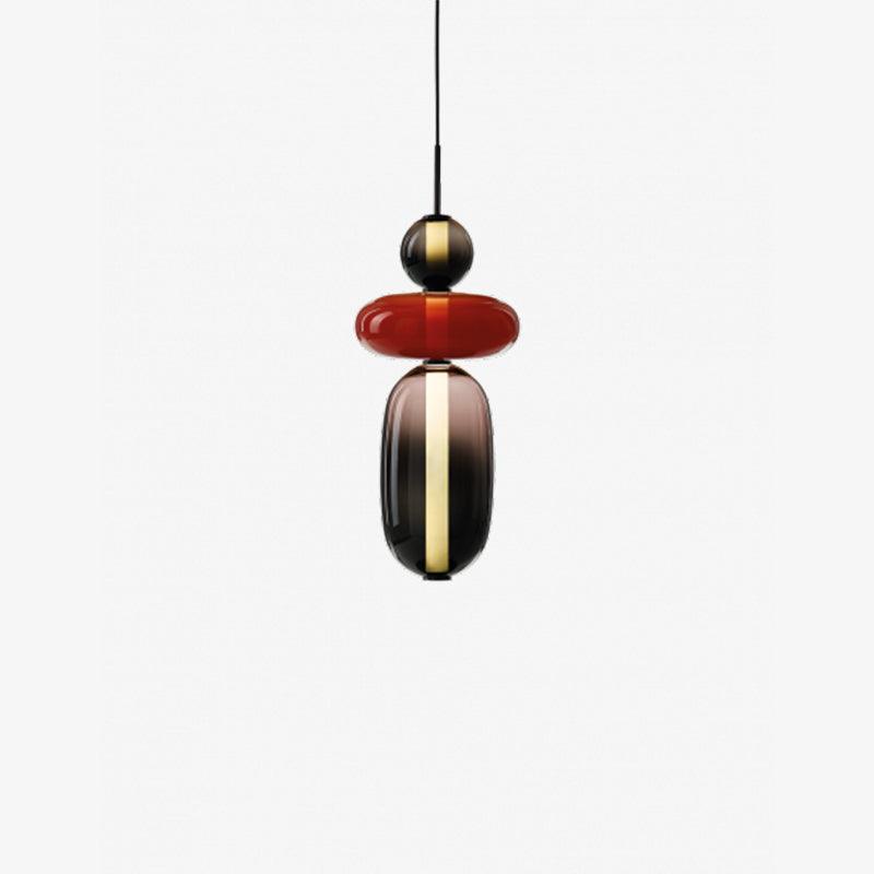 Suspension en Verre Coloré bubble glass pendant light présentation du produit vue 43