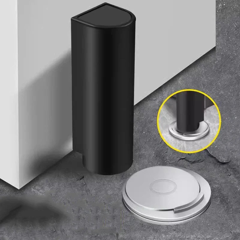 Vue rapprochée du mécanisme magnétique du butoir noir