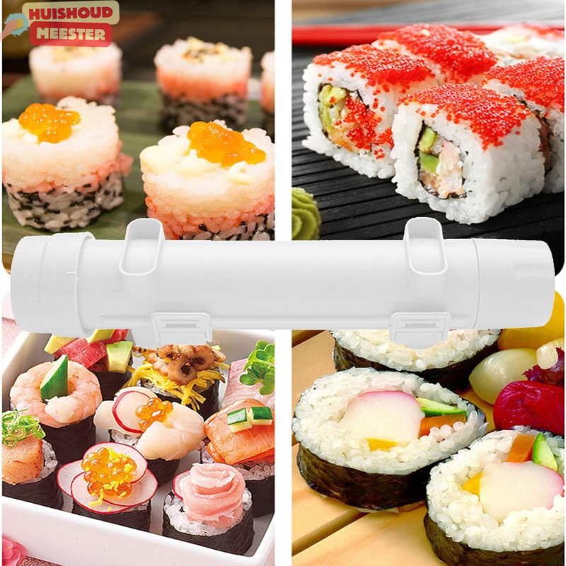 Rouleaux de sushi faits maison sur une planche en bambou