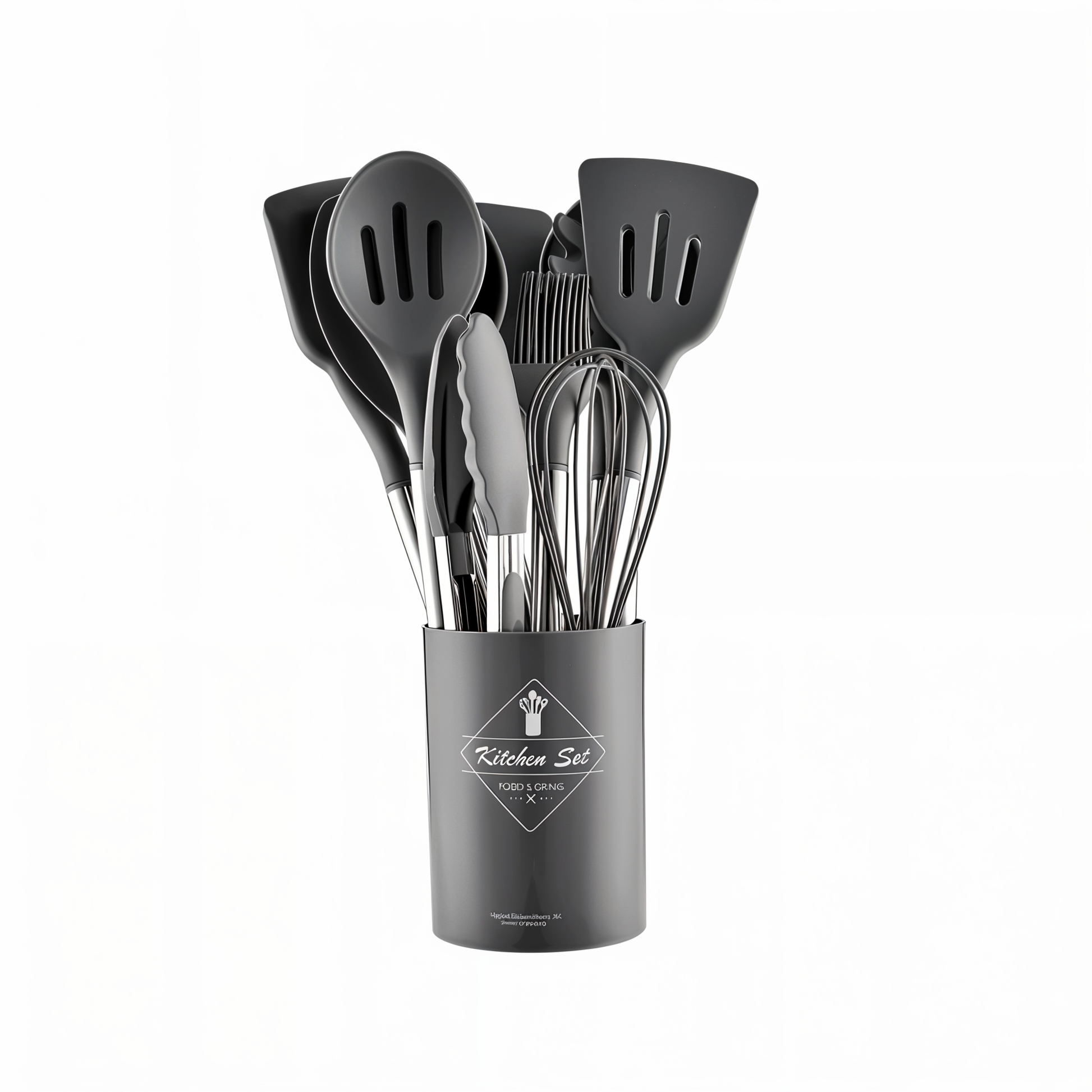 Vue rapprochée d'une spatule en silicone et acier inoxydable