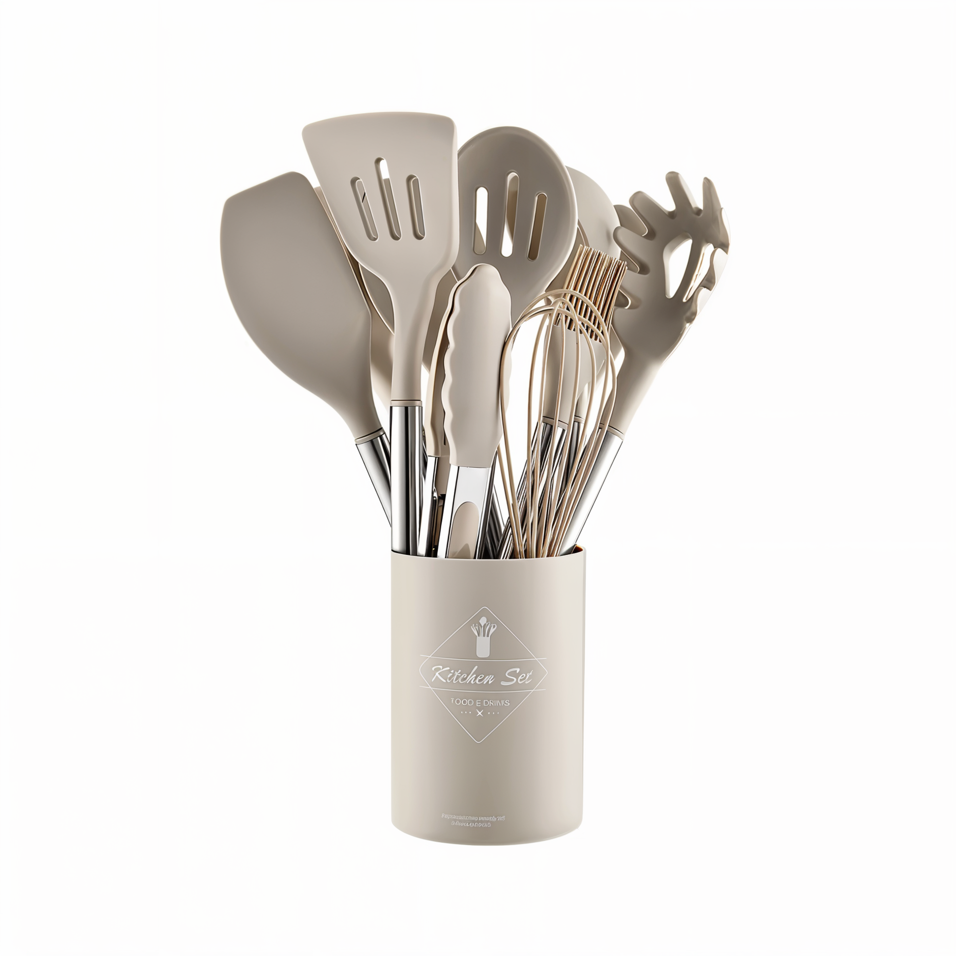 Cuillère à écumer en silicone avec poignée antidérapante