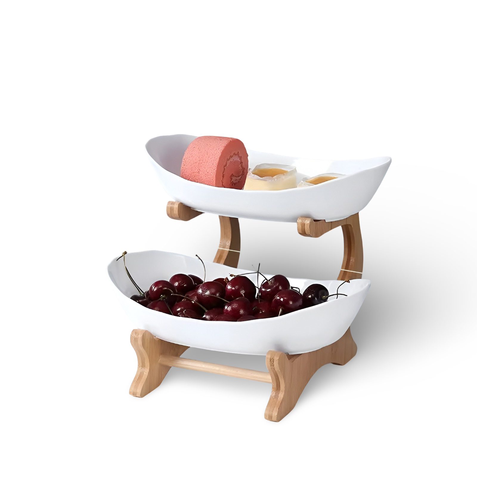 Plateau à fruits en bois, design moderne