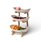 Plateau en bois avec fruits, vue rapprochée