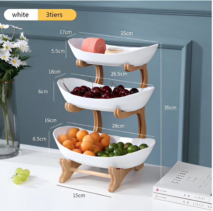 Vue de profil du plateau multi-niveaux chic