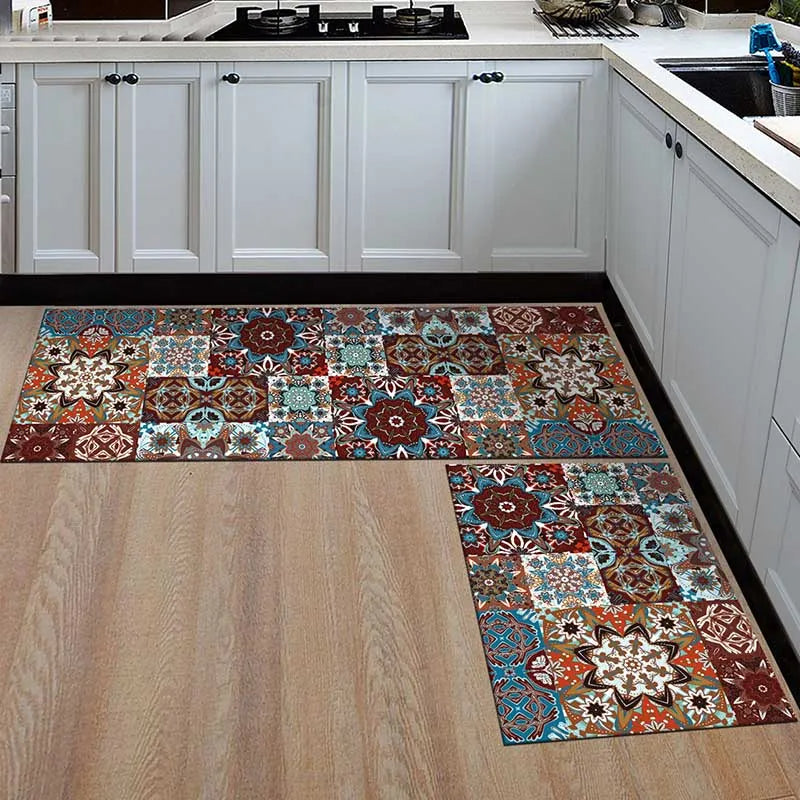 Tapis antidérapant placé près d'une porte de balcon
