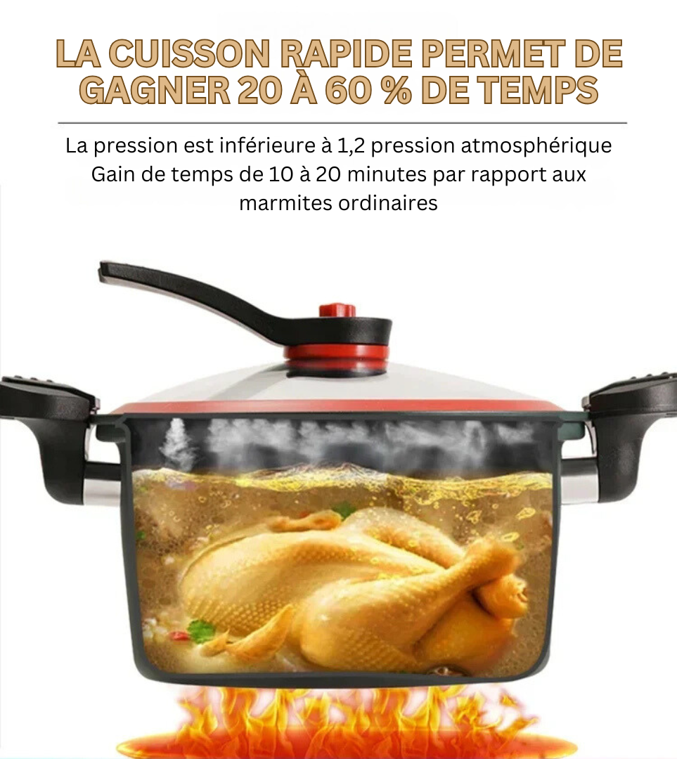 Poêle multifonctionnelle avec indicateur de pression visible
