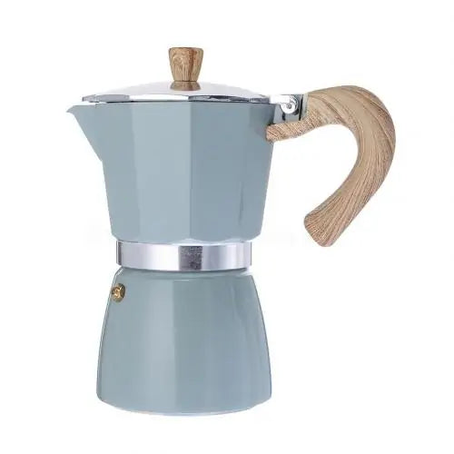 Percolateur à espresso en aluminium avec fond blanc
