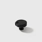 Bouton de meuble rond en cuir noir, style moderne