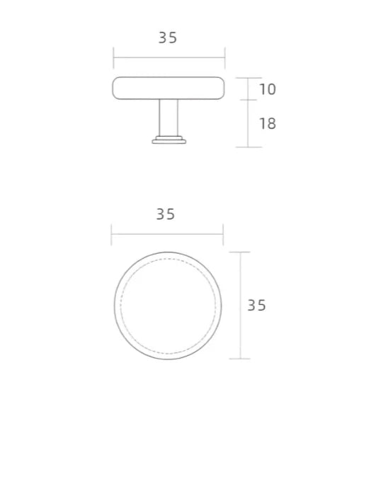 Vue rapprochée d'un bouton rond en cuir et métal