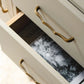 Poignée d'armoire en laiton avec vis incluses, vue latérale