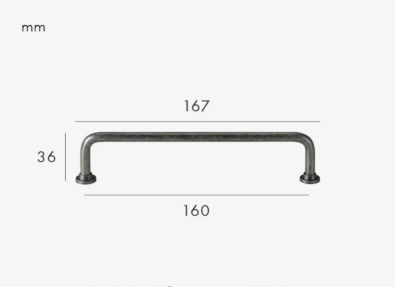 Détail du montage facile de la poignée en laiton