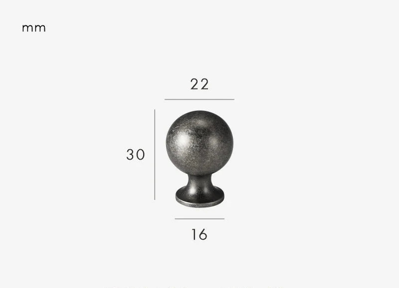 Vue de dessus de la poignée en laiton pour armoire