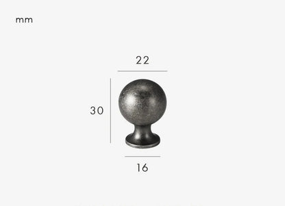 Vue de dessus de la poignée en laiton pour armoire