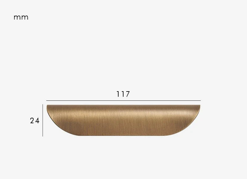 Détail du design élégant d'une poignée en bronze brossé