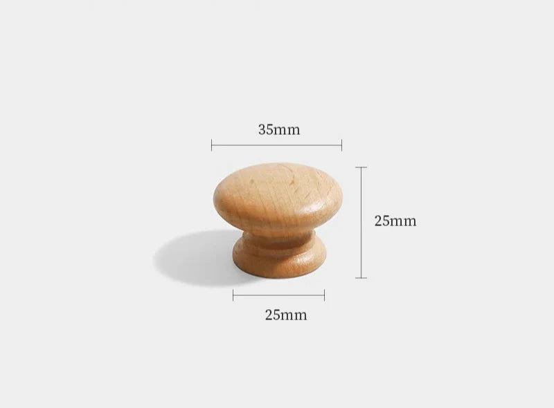 Poignée élégante en bois de hêtre pour armoire ou placard
