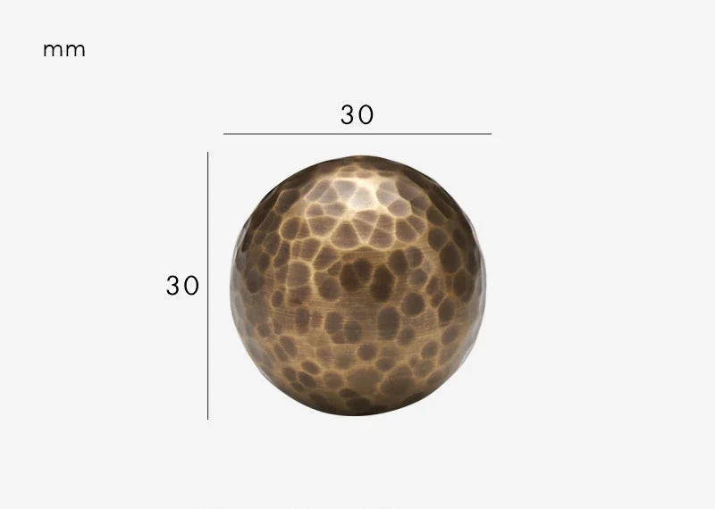 Poignée de meuble en laiton bronze avec vis de montage