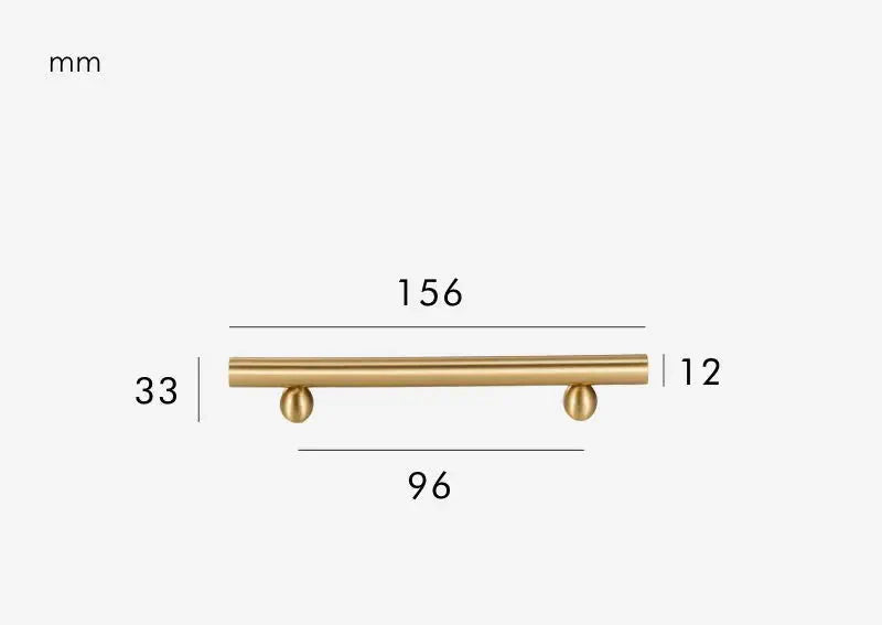Vue d'ensemble de la poignée or brossé sur placard