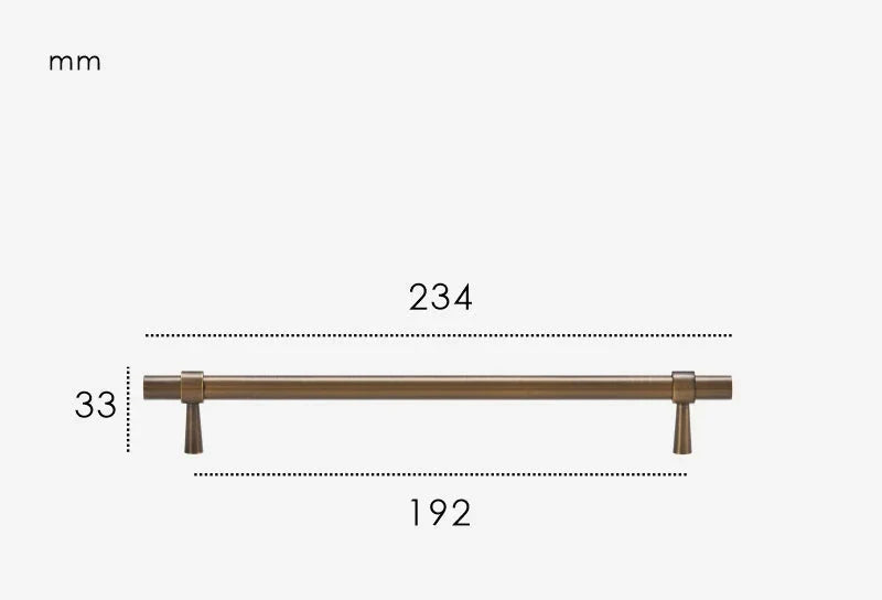 Poignée en laiton bronze avec vis de fixation