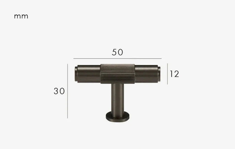 Poignée de meuble gris anthracite avec vis de montage