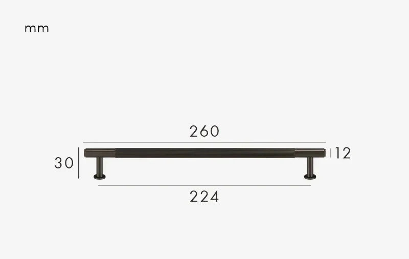 Poignée de meuble en laiton avec finition gris anthracite