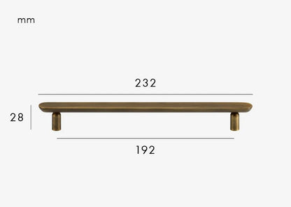 Poignée en laiton pour armoire, style bronze brossé